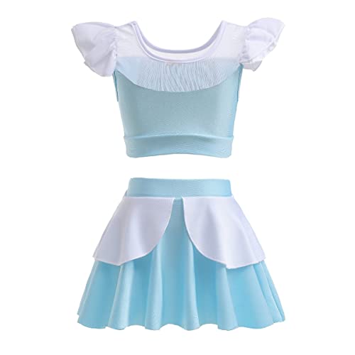 Princess Two-Piece Tankini Swimsuit for Baby Girls Bathing Suits Swimwear Surf Beach Summer Swimming Bikini Sets3