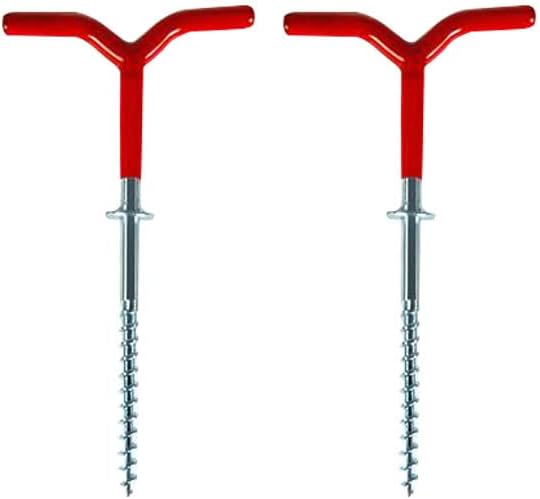 Ice Fishing Spiral Drill Nails Ice Auger for Camping Outdoor 2 Packs (T Shape)