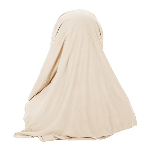 TINAYAUE One-piece Muslim Hijab Islamic Headscarf for Women Girls Versatile Solid Long Scarf Head Cover Wrap Turban Cap2
