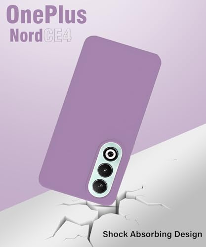 Image of LIRAMARK Liquid Silicone Soft Back Cover Case for OnePlus Nord CE4 5G (Lavender)