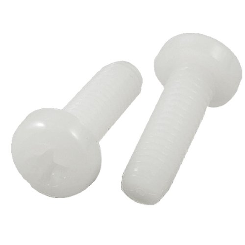 Aexit 50 Pcs Nuts 5mm Diameter 15mm Length Thread Rod Phillips Cross Head Panel Nuts Plastic Screws