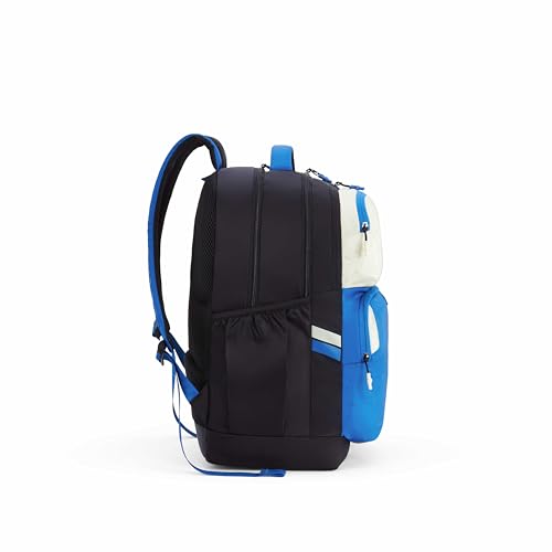Image of American Tourister Banger | 36 Ltrs | 3 Compartments | Bottle Pocket | Ergonomic Padded Back Panel & Shoulder Straps | School Backpack for Boys & Girls | 1 Year International Warranty | Black /Blue