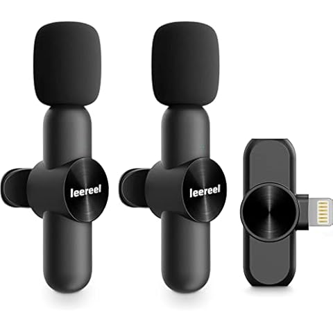 Leereel - 2 Micrófono de Solapa Inalámbrico para iPhone Cover