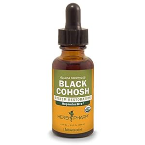 Herb Pharm Certified Organic Black Cohosh Liquid Extract for Female Reproductive System Support – 1 Ounce (DBLKCO01)