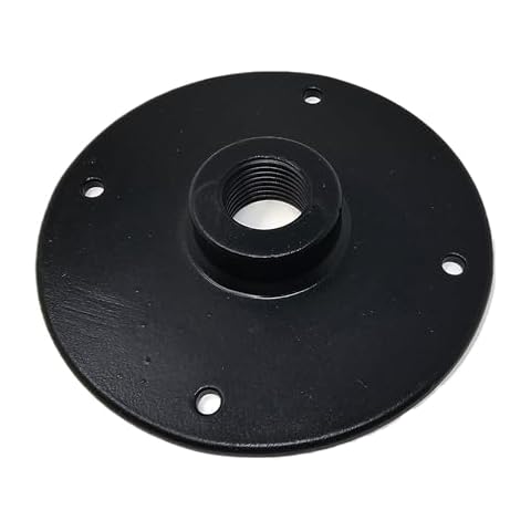 Half inch NPT Industrial Flange for DIY pipe lighting. 4.25" large floor flange. Cover