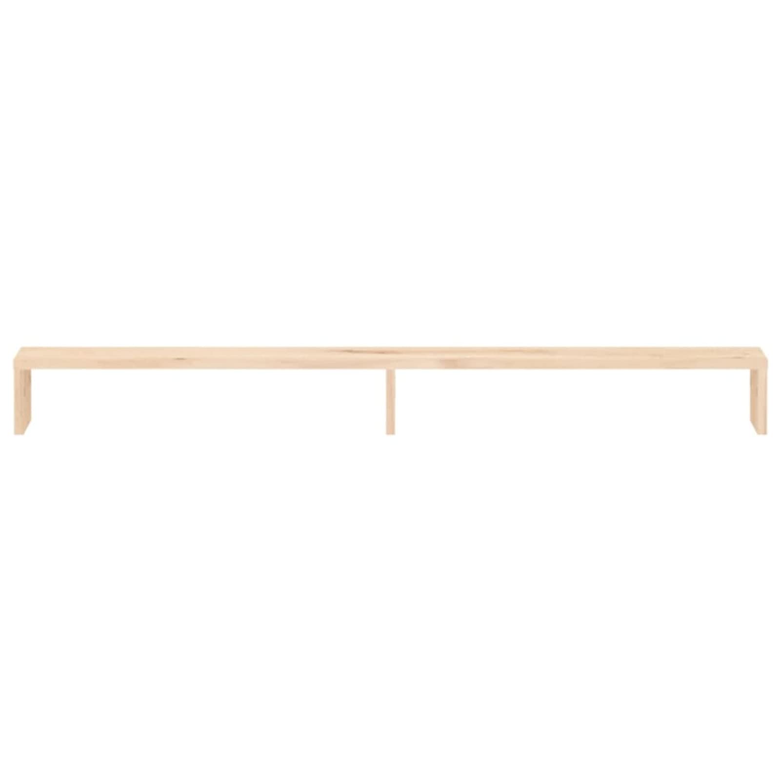 Homgoday Soporte de Monitor de Madera Pino - Estable y con Espacio de Almacenamiento - Diseño Minimalista - Reduce Estrés Cervical
