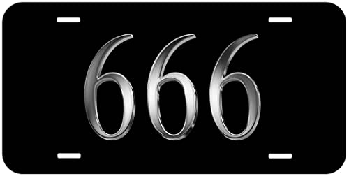 666 Novelty Car Auto License Plate