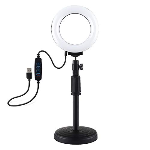 PULUZ LED�����O���C�g�L�b�g ��r+ 4.6�C���`3���[�h�����\LED�����O�r�f�I���C�g�AUSB���d �����\�ȍ����F18 cm-28 cm Youtube�r�f�I/���B��ʐ^/���e����/�|�[�g���[�g/�J�����ʐ^�r�f�I�p (4.6�C���`)