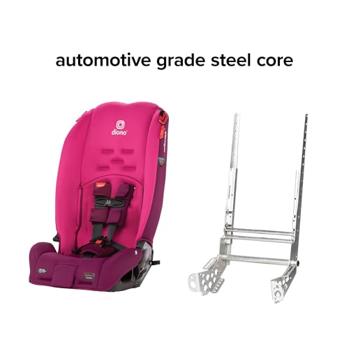 Image of Diono Radian 3R, 3-in-1 Convertible Car Seat, Rear Facing & Forward Facing, 10 Years 1 Car Seat, Slim Fit 3 Across, Pink Blossom