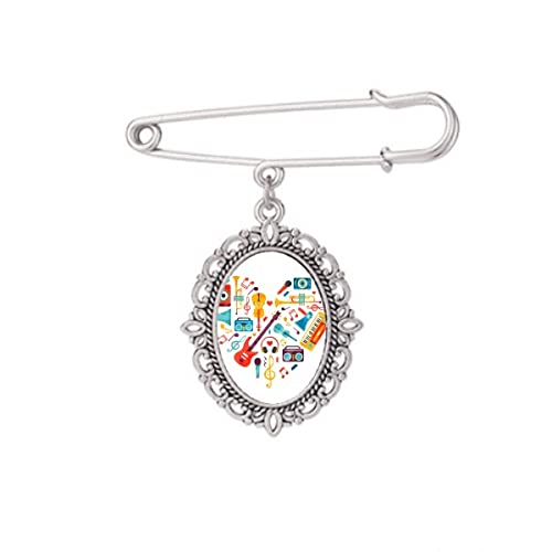 Broche cœur guitare idéale pour accessoiriser un châle ou une robe
