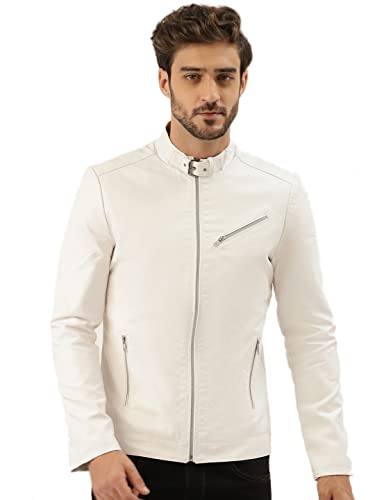 Faux Leather Jacket White 
