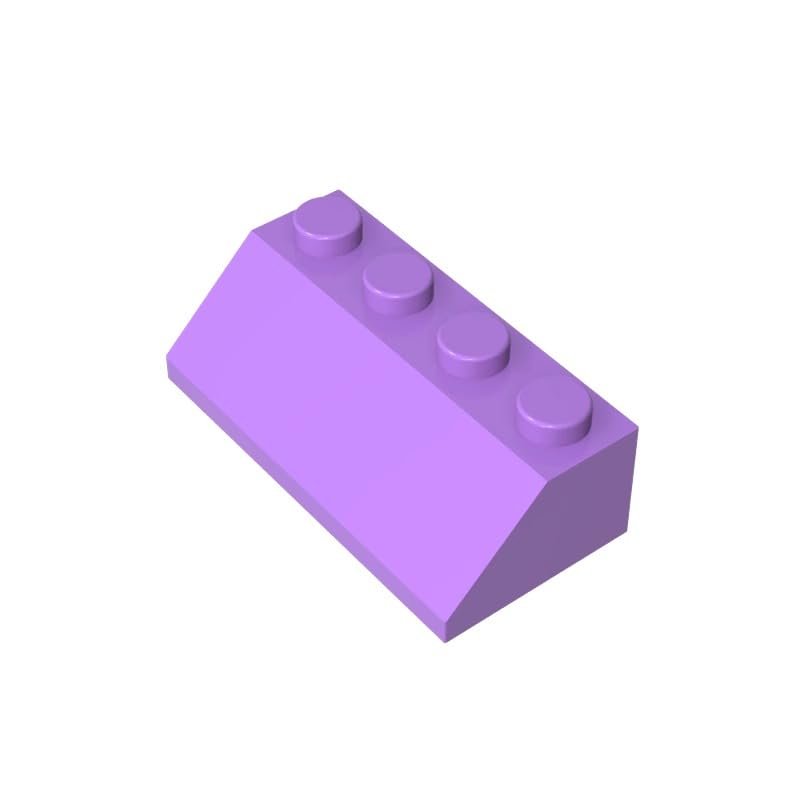 Gobricks 3037 Slope Brick 2x4 45° Sloped Brick 50 Pieces GDS-591 Compatible with Lego Building Blocks Color:Medium Lavender — image 1