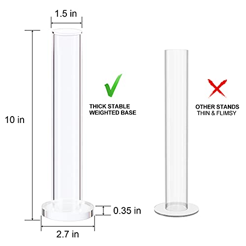 CECOLIC Acrylic Scrunchie Holder Clear Hair Tie Organiser Stand - Image 2