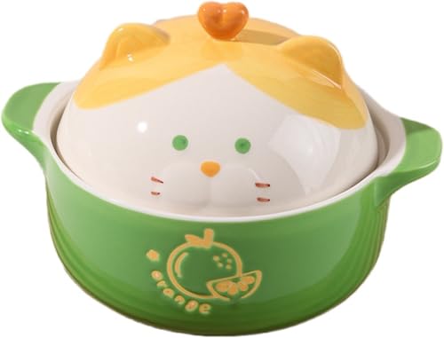 Blipso 丼 ラーメン鉢 どんぶり セラミックボウル 猫柄スープ 蓋付き 茶碗 即席めん丼 食器 和食器 大容量 720ml ご飯 猫柄 食洗い器/電子レンジ対応 調理用品 一人暮らし プレゼント 家庭用 キッチン用 ギフト用 イベント用 レストラン用