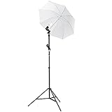 StudioFX (1) 84' Photo Light Stand Snow-White Umbrella Light/Includes 45W 5500K Bulb HDK1