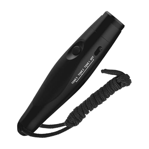 demaxiyad Silbato eléctrico, 3 tonos, 3 volúmenes ajustables, silbato portátil de entrenamiento de mano para supervivencia al aire libre, emergencias, entrenamiento de perros, senderismo, camping