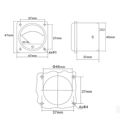 Ampèremètre analogique CC SO-45 300A 75mV pour mesure de courant continue - 3