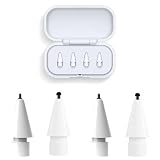 ELYBYYLE for Apple Pencil交換用チップ Apple Pencil ペン先 - 高耐久設計｜画面傷防止｜純正専用 全モデル対応 静音・画面保護対応 (Pro/第2/第1/USB-C) 高阻尼特選 ボックス装【4個入り 2B+HB 各2本】 ホワイト