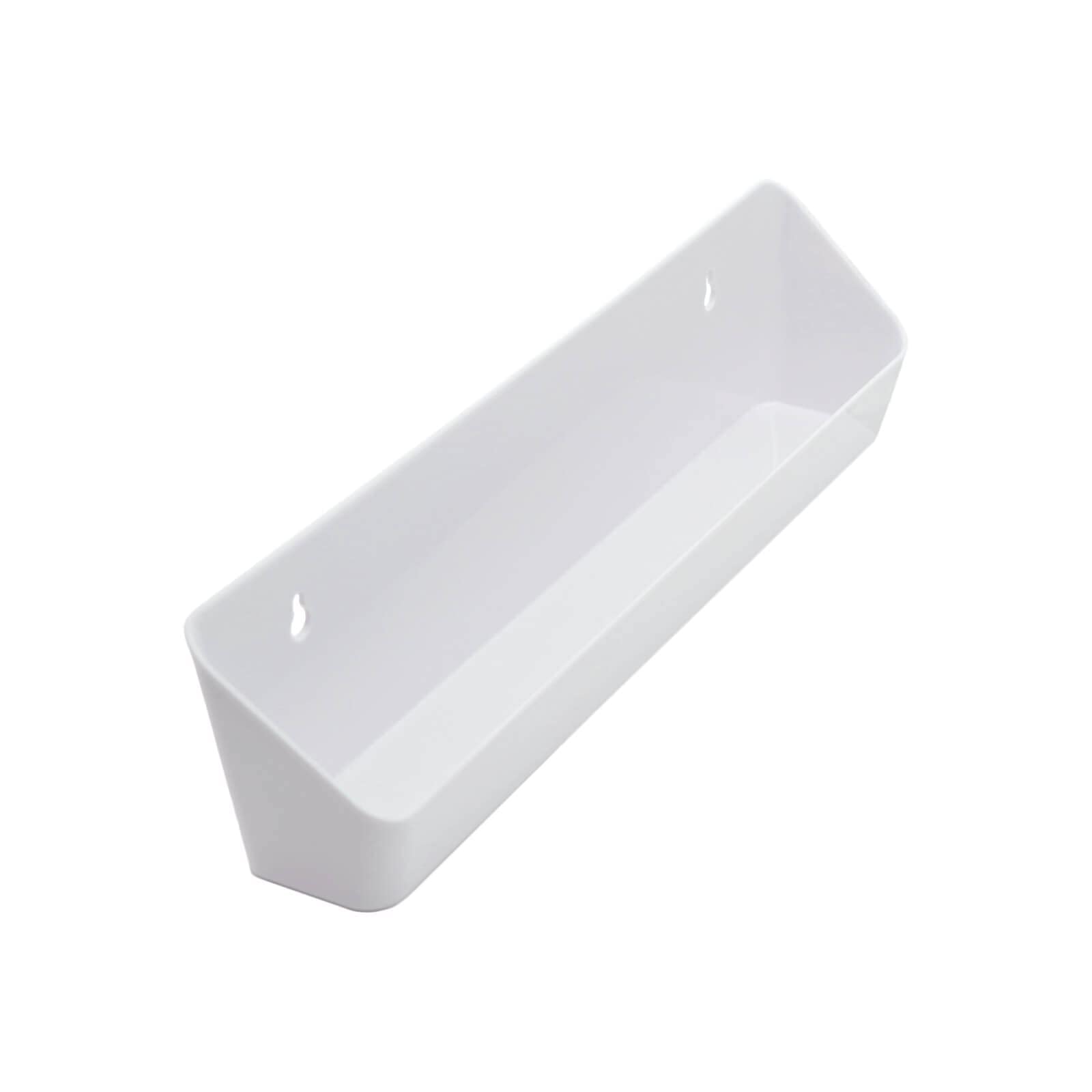 Küchenspüle Frontschalen Tip Out Tray Set 35,6 cm Polymer Kunststoff weiß - 2er Pack