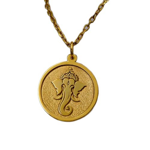 Collier argent 925 LKBEADS et pendentif divinité hindoue aux finitions or