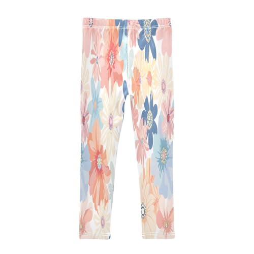 Toddler Girls Leggings Printed Yoga Pants Leggings Floral Designs Pastel for Kids2