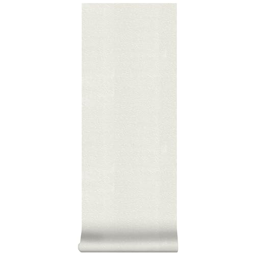 Superfresco Easy Papier peint Intissé à peindre Crépi taloché 1005 x 52cm Blanc | Revêtement Mural, Tapisserie | Ambiance Facile à poser et à enlever