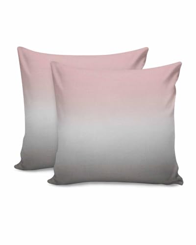 Mayhome Pillow Covers Set of 2 Ombre Pink Grey Throw