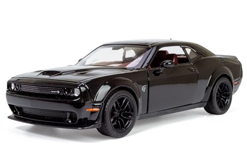 Modelo a escala 1:24 Dodge Challenger SRT Hellcat Negro miniatura 2
