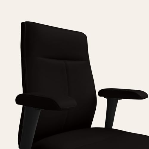 Image of Interio by Godrej La Sede Full Back Leather Executive Chair Black Ink, 5 Position Tilt Limiter