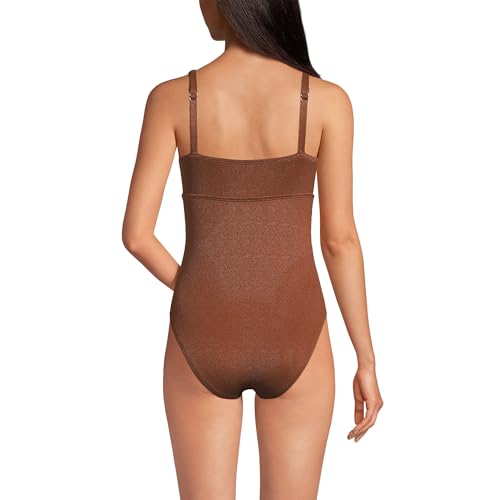 Lands' End Women's Crepe Rectangular Wire One Piece2
