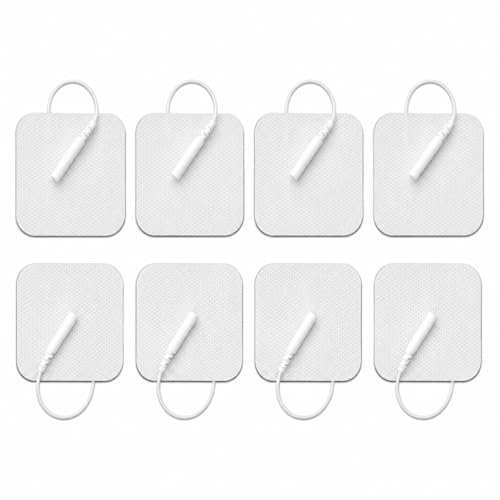 Image of AGAM Digital Therapy Machine Electrodes (Square Shape) - Strong Adhesive Gel, Universal Replacement Pads for Muscle Pain Relief, Reusable TENS Unit Electrode Pads (Pack-8)
