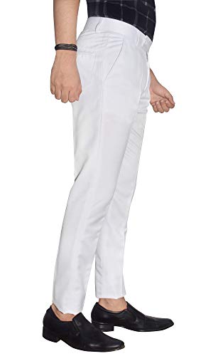 Image of KUNDAN Slim Fit Men Polyester Viscose Blend Trousers