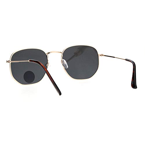 SA106 Polarized Lens Mens Rectangular Metal Rim Retro Dad Sunglasses4