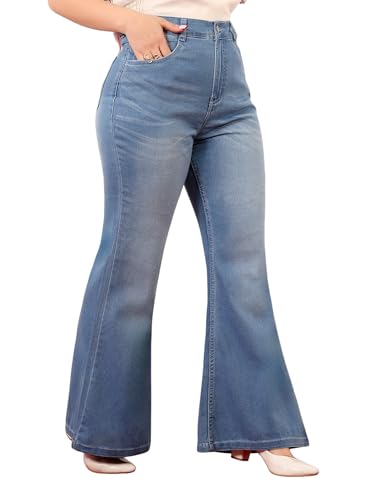 Image of Miss Chase A+ Women's Bootcut High Rise Regular Length Stretchable Denim Jeans