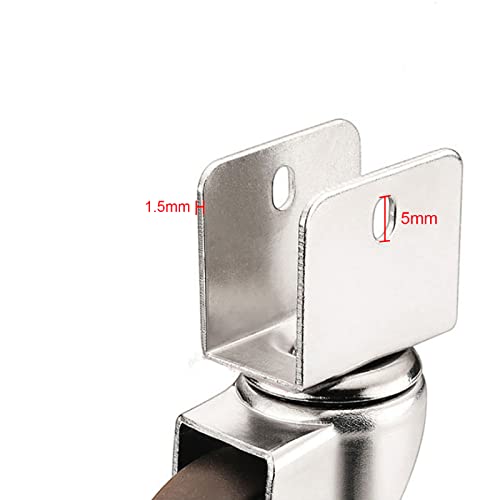 Roulettes pivotantes robustes pour meuble avec support en U en acier durable - 5