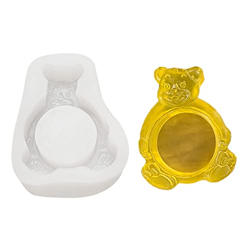 Resin Formen für Kerzenhalter Silikonformen Teelicht Kerzenhalter Silikonform Kerzen Gießformen DIY Kerzenhalter Silikonform Epoxidharz Bärenkerzenhalter Home Decor Tischdekoration Candlelight Dinner Cover