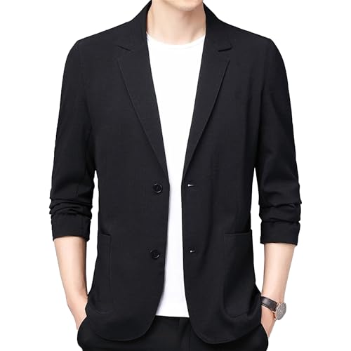 Blazer en lin homme haut de gamme veste légère ajustée chic pour le bureau