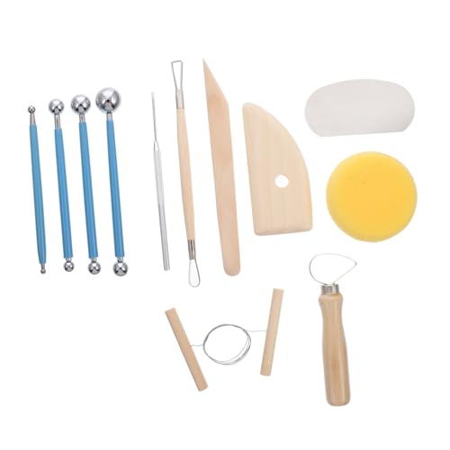 Homoyoyo 2 Sets Clay Sculpting Tools Pottery Modeling Tools with Tips for Carving Molding Smoothing and Shaping Clay for Beginners Professionals