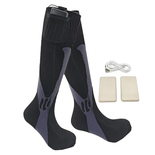 Calcetines con calefacción, alimentados por batería, 2500 mAh, recargables, calentadores inteligentes ajustables para amigos, amantes