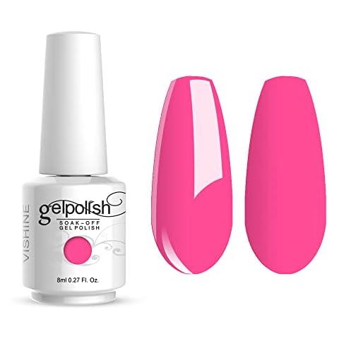 Vishine 8ml Hot Pink Gel Nail Polish Cover