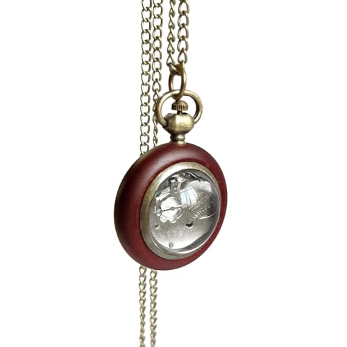 Image of Vintage Pocket Watches for Men with Chains, Analog Pocketwatch for Women Roman No. Gifts for Dad /Grandpa Gifts for Him for Birthday