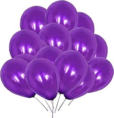 Jindal Party Products HD Metallic Finish Balloons For Birthday/Anniversary Party Decoration (Purple) Pack of 50
