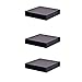 WELLAND® Chicago Floating Wall Shelves, 10-inch, Set of 3, Black