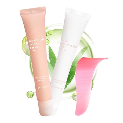 Crema Depilatoria Facial | Depilación Corporal Hidratante,Kit Hidratante para Rostro Cejas Labio Mentón Cuello Casa Viaje