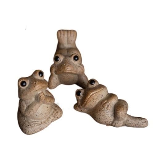 Estatua hecha a mano Té Mascota Té de arcilla púrpura Pet Ceremonia de té de porcelana para mascotas Juego de té de rana Té para mascotas Sala de té Chino Bandeja de té Accesorios de mesa de té