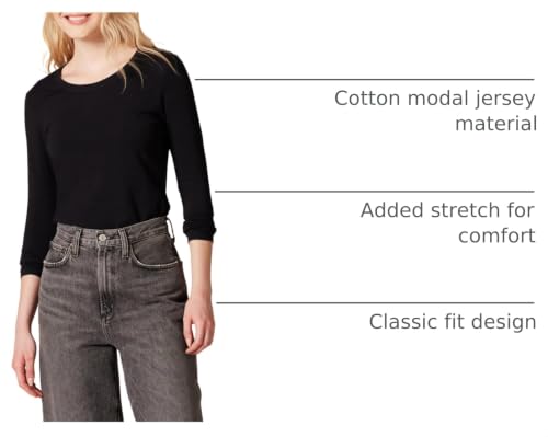 Image of Amazon Essentials Women's Regular-Fit Long-Sleeve Crewneck T-Shirt (Available in Plus Size)