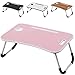 Produktbild Albatros Laptoptisch mit Schublade FLIP Pink - Bett Tablett-Tisch, klappbar - Laptop Tisch für Couch oder fürs Bett mit Handy/Tablet-Halter oder Frühstücks-Tablett