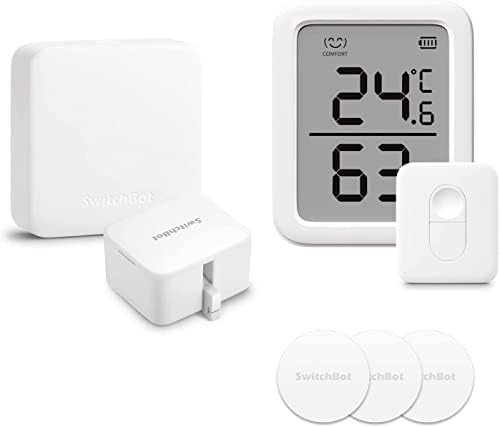 （13:00時点） 【セット買い】SwitchBot スマートホームを気軽に導入5点セット スイッチボット スマートホーム Alexa - スマートリモコン + 温湿度計 プラス +スマートスイッチ ボット + リモートボタン + NFC タグ 3枚 人気商品5点入り