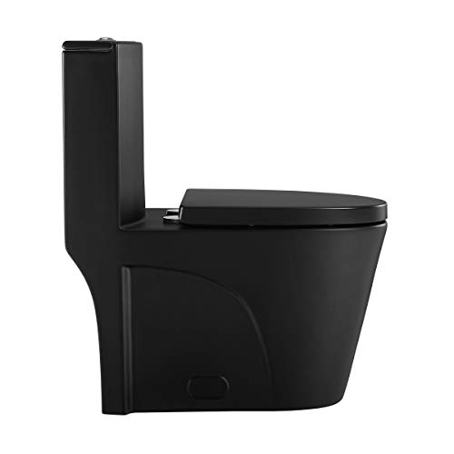 Swiss Madison Well Made Forever Sm-1T254Mb St. Tropez One Piece Toilet, 26.6 X 15 X 31 Inches, Matte Black #TOP1