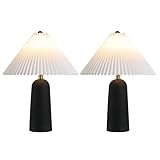 SAFAVIEH Lighting Collection Reese Black Resin 22-inch Table Lamp Set of 2